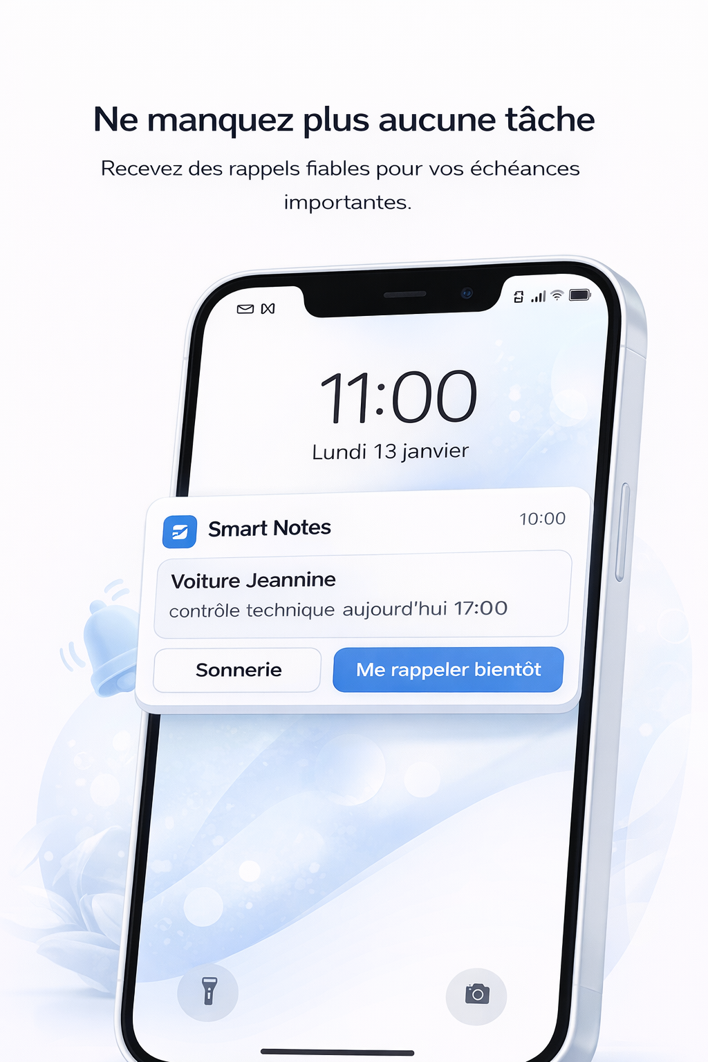 Rappel sur mobile avec Smart Notes